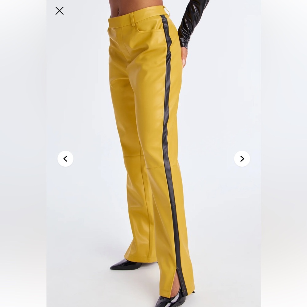 Fashion Nova Yellow Straight Leg Pants - Picture 3 of 6